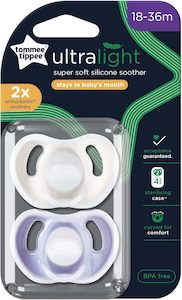 Tommee Tippee Ultra-light Soothers 18-36 Months 2 Pack - Lilac Pack