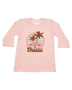 Pumpkin Patch Baby Summer Dream Long Sleeve Jersey Dress - Pink Stripe