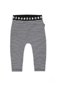 Bonds Stretchies Leggings - Black & White Stripe