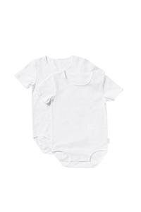 Bonds Wonderbodies Short Sleeve Bodysuit 2 Pk - White