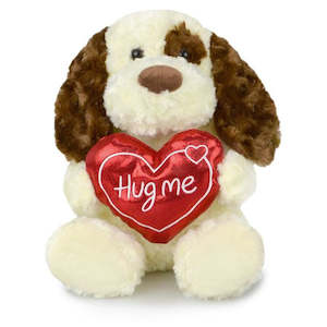 Korimco 25cm Valentine Animals Soft Plush Toy 3y+ - Puppy Dog