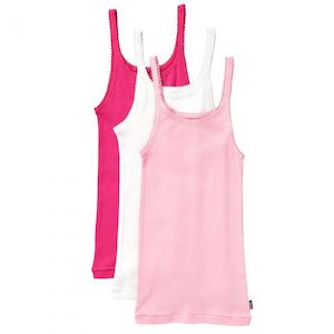 Bonds Girls Teena Singlet 3 Pack - Pink Pack