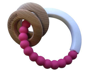 Winibeads Rose Pink & White Combi Teether