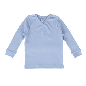 Peggy Halo Henley Tee - Winter Sky