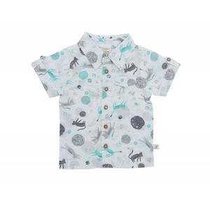 Tiny Twig Organic Cambric Shirt - Space Cat