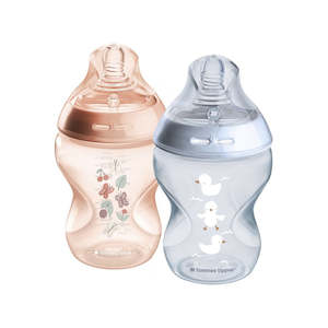 Tommee Tippee Natural Start Baby Bottles Decorated 2 Pack 260ml