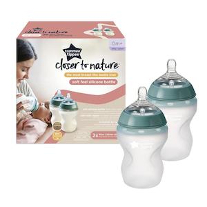 Tommee Tippee Closer to Nature Silicone Bottle 260ml 2 Pack