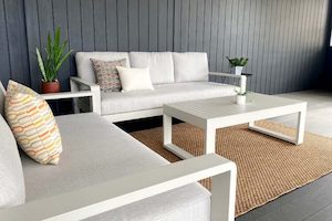 Unwind Outdoor suite: 3-seater, 2-seater & coffee table (Bone frame) - Outside Space