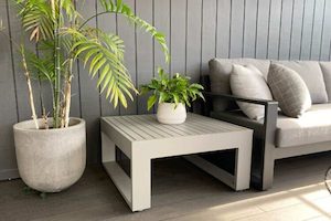 BASK SQUARE CORNER TABLE GREY - Outside Space