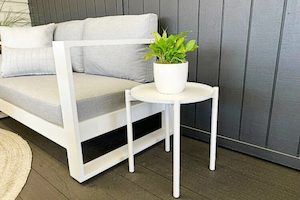 INSPO SIDE TABLE, 4-LEG WHITE Outdoor Furniture - Outside Space NZ