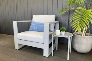 INSPO SIDE TABLE, 4-LEG GREY Outdoor Furniture - Outside Space NZ