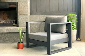 Bask Single Outdoor Chair (charcoal frame) - Outside Space