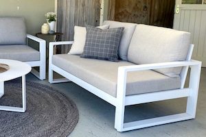 Unwind 2-Seater Outdoor Sofa (white frame) - Outside Space