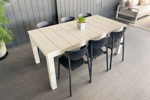 Alfresco Range: Bone 1.8M Outdoor Table, & 6 Amado Chairs (4 chair colours) …