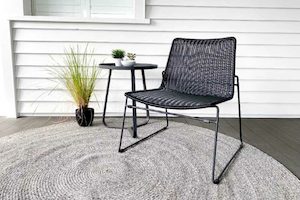 Lazy Sunday Outdoor Rattan/Steel Relax Chair (black or wheat) Outdoor Furniture …