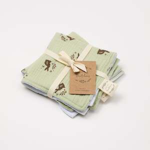 Wash Cloth Set of 2 Meadow print