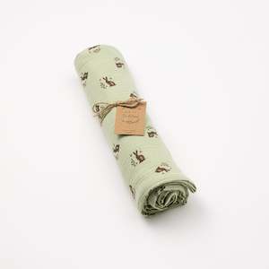 Organic Muslin Swaddle Meadow print