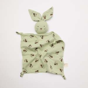 Organic Muslin Bunny Lovey with Meadow Print