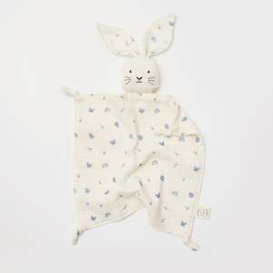 Organic Muslin Bunny Lovey Enchanted Garden print