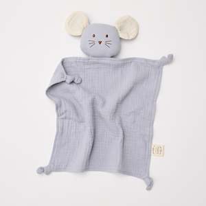 Organic Muslin Mouse Lovey Frost with Milk ears