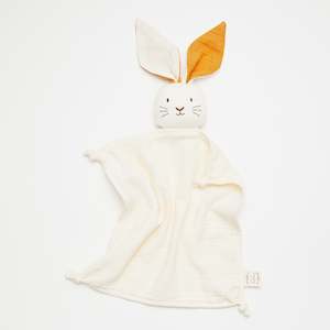 Organic Muslin Bunny Lovey Milk with Saffron ears