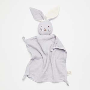 Organic Muslin Bunny Lovey Frost with Milk ears