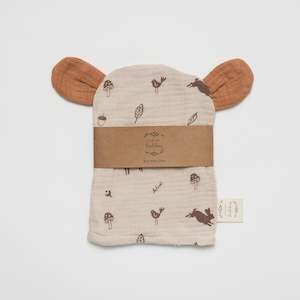 Toy wholesaling: Bear Wash Glove Woodlands with Tangerine ears