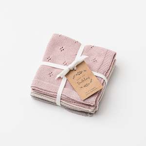 Organic Cotton Wash Cloth Set Dusk