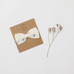 Organic Muslin Bow Headband - Enchanted Garden print