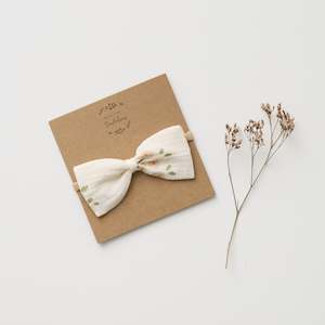 Organic Muslin Bow Headband Daisy