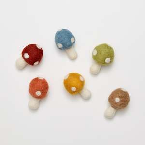 Felt Mushrooms Set of 6