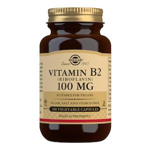 SOLGAR Vitamin B2 100mg 100 Capsules