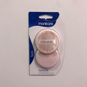 MANICARE Powder Puffs Pk 2 - 100% Pure Cotton Velour