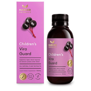 Children: Harker Herbals Childrens Vira Guard Liquid 150ml - Elderberry