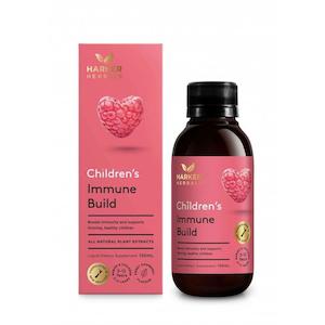 Children: Harker Herbals Childrens Immune Build Liquid 150ml - Sweet Raspberry