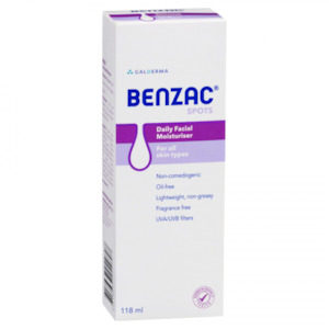 BENZAC SPOTS Daily Facial Moisturiser 118ml