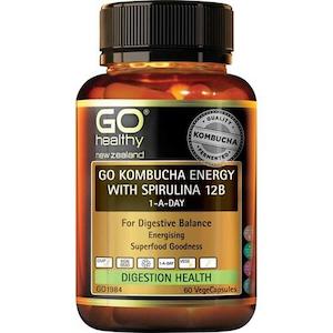 GO Kombucha Energy with Spirulina 12B 1-A-DAY 60s