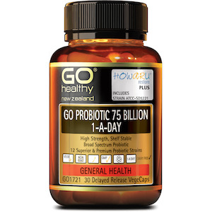 Natural Health Digestion: GO Probiotic 75 Billion 30 Capsules