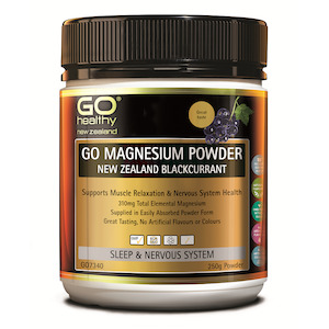 GO Magnesium powder NZ Blackcurrant 250g