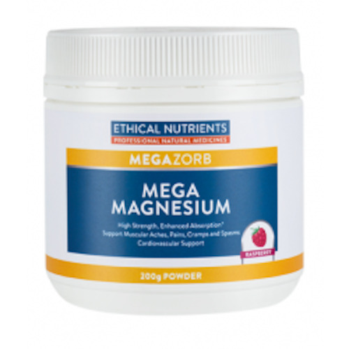 Ethical Nutrients Mega Magnesium 200g Powder - Raspberry