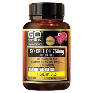 GO Krill Oil 750mg Reflux Free 30 Capsules