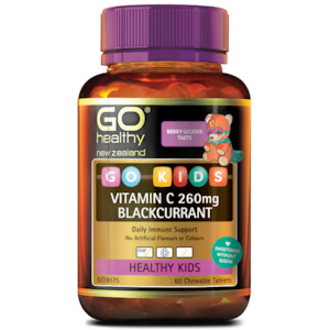 GO Kids Vitaminc C 60 Chewables - Blackcurrant