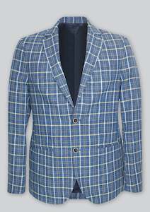 Cutler & Co Heaton Linen Check Blazer - Windstorm