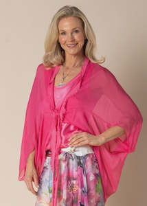 Clothing: Samantha Silk Jacket in Raspberry Sorbet