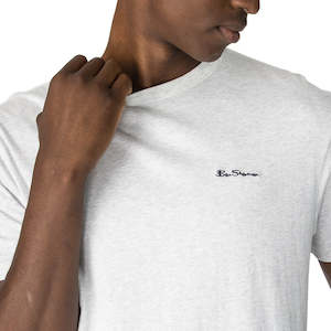 Ben Sherman Embroidered Logo Tee - Moon Marl