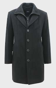 Daniel Hechter Wool Profile Coat - Black