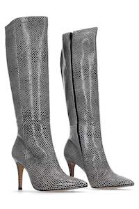 Hey Monday Aria Boot Snake Print