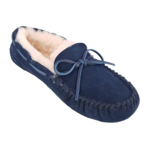 Ladies Sheepskin & Suede Moccasin