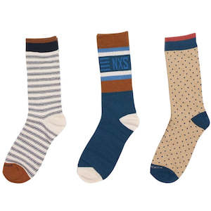 No Excess Fancy Socks: 3 Pack - Multi