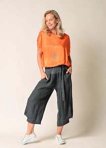 Addison Linen Pants in Granite